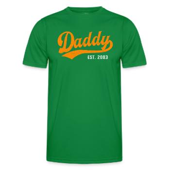Daddy - Bester Dad Daddy Papa der Welt - est. 2003 - Männer Funktions-T-Shirt - Kelly Green - Vorne - AI Model Male 178 dark (178cm)