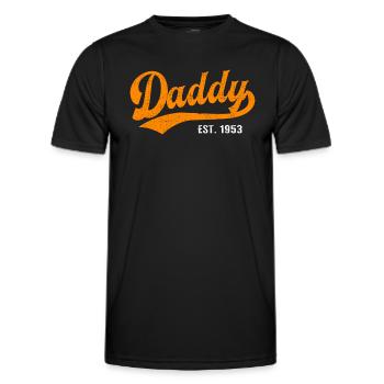 Daddy - Bester Dad Daddy Papa der Welt - est. 1953 - Männer Funktions-T-Shirt - Schwarz - Vorne - AI Model Male 178 dark (178cm)