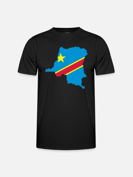 Kongo Map - Men's Functional T-Shirt - black