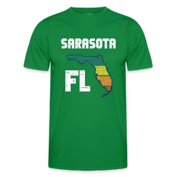 Retro Liebe Sarasota Florida FL Vintage Design - Männer Funktions-T-Shirt - Kelly Green - Vorne - AI Model Male 178 dark (178cm)