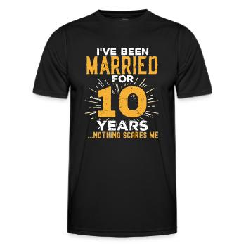 10e anniversaire de mariage Drôles de couples mariés Gif - T-shirt sport Homme - noir - Devant - AI Model Male 178 dark (178cm)
