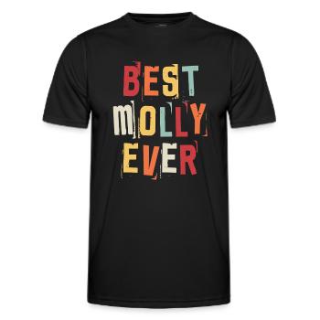 Best Molly Ever Retro First Name Text Saying - Men's Functional T-Shirt - black - Front - AI Model Male 178 dark (178cm)