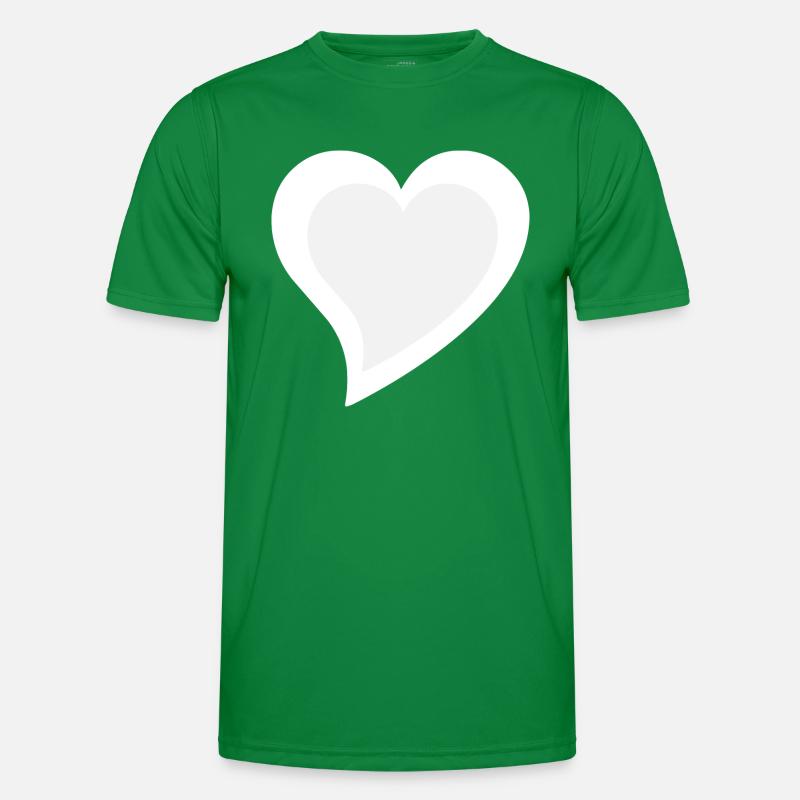 Herz weis Männer Funktions-T-Shirt