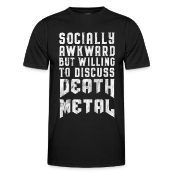Death Metal Saying Funny - Men's Functional T-Shirt - black - Front - AI Model Male 178 dark (178cm)