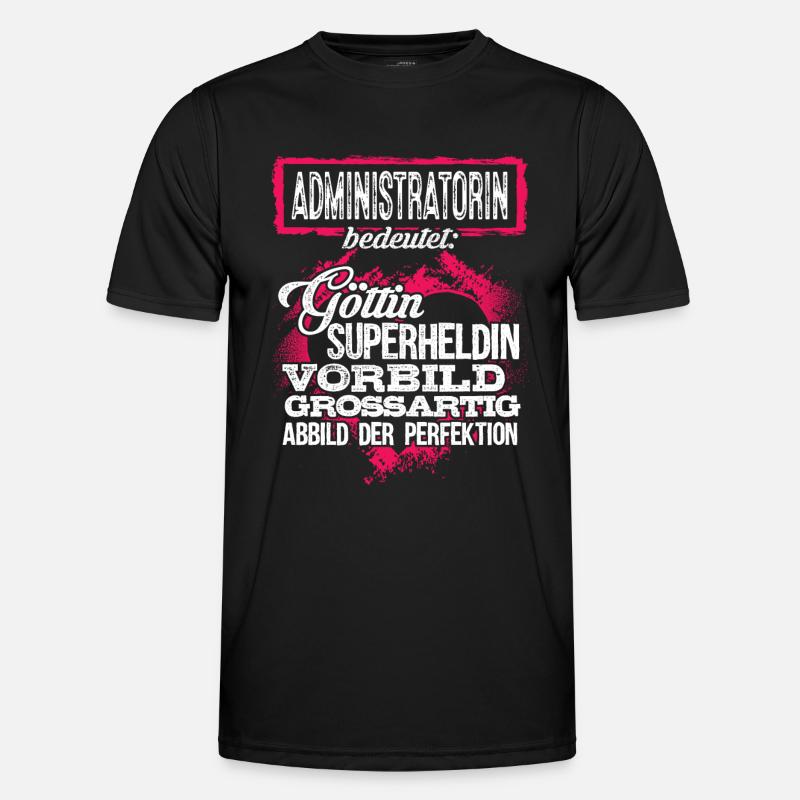 ADMINISTRATORIN - Duden - Männer Funktions-T-Shirt - Schwarz