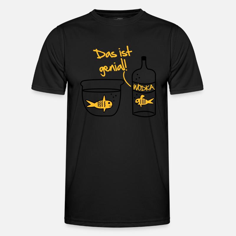 Goldfish vodka Design - Men's Functional T-Shirt - black