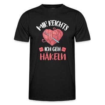 Mir Reichts Ich Geh Häkeln Stricken Handarbeit - Männer Funktions-T-Shirt - Schwarz - Vorne - AI Model Male 178 dark (178cm)