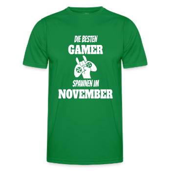 Game Gaming Geburtstag November Konsole Controller - Männer Funktions-T-Shirt - Kelly Green - Vorne - AI Model Male 178 dark (178cm)