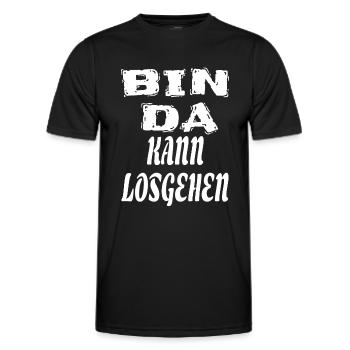Spruch lustig Spaß Witzig Geschenk Herren schenken - Männer Funktions-T-Shirt - Schwarz - Vorne - AI Model Male 178 dark (178cm)