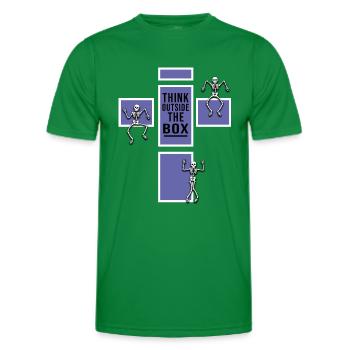skull dance very peri dark gothik outside the box - Men's Functional T-Shirt - kelly green - Front - AI Model Male 178 dark (178cm)