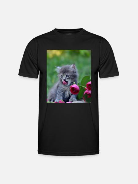 Für Katzenbesitzer - Männer Funktions-T-Shirt - Schwarz