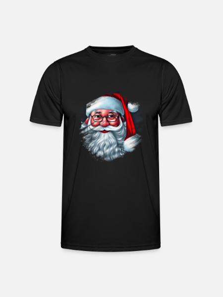 Kerstman - Functioneel T-shirt voor mannen - zwart