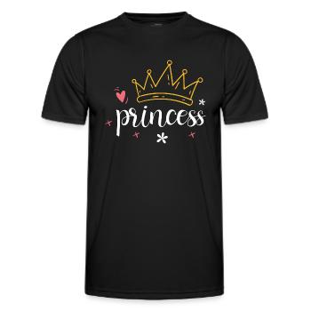 Krone - Diadem Princess - Männer Funktions-T-Shirt - Schwarz - Vorne - AI Model Male 178 dark (178cm)