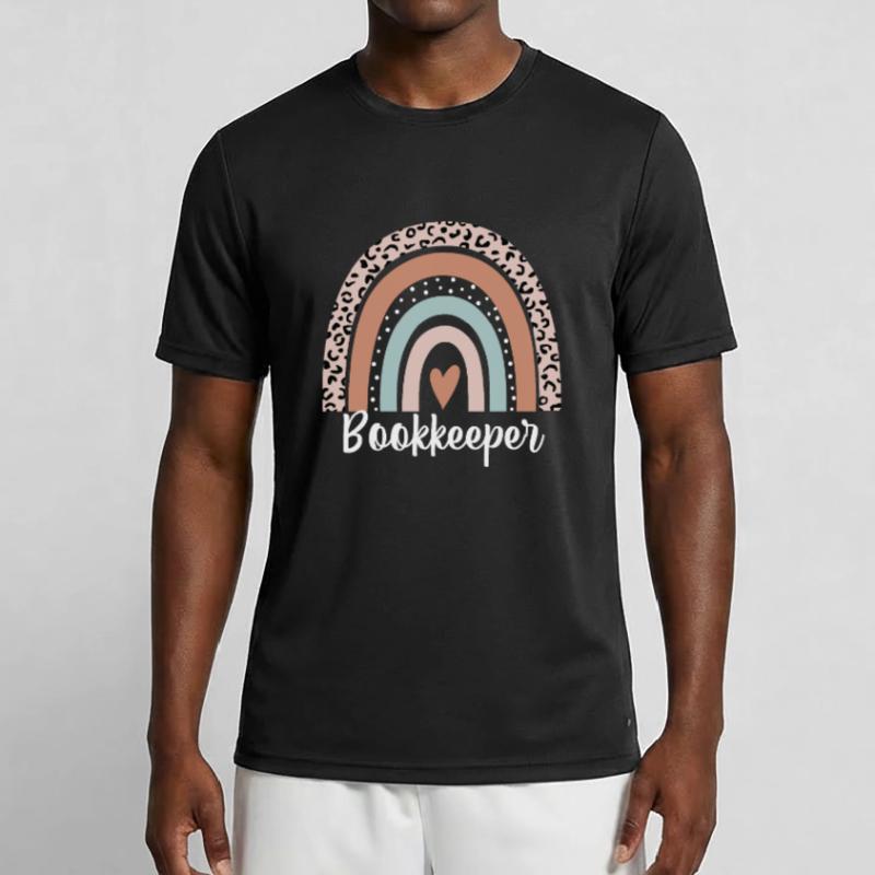 Comptable Arc-en-ciel Léopard Drôle Comptable T-shirt sport Homme