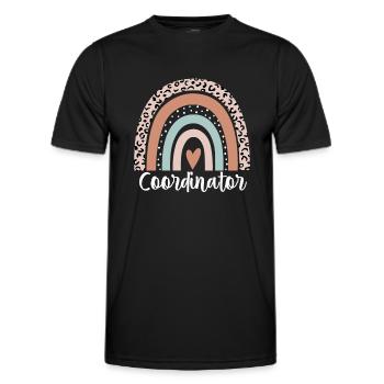 Coordinateur Rainbow Leopard Funny Coordinateur - T-shirt sport Homme - noir - Devant - AI Model Male 178 dark (178cm)