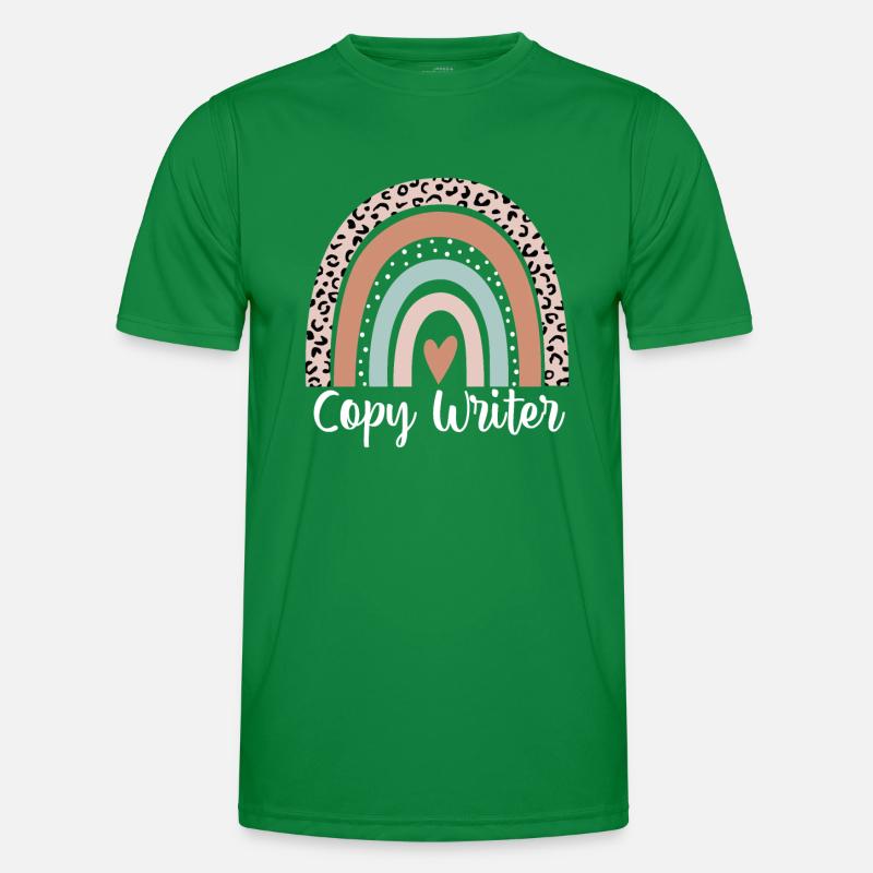 Copy Writer Rainbow Leopard Funny Copy Writer Men's Functional T-Shirt