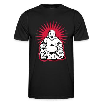 Bouddha - T-shirt sport Homme - noir - Devant - AI Model Male 178 dark (178cm)