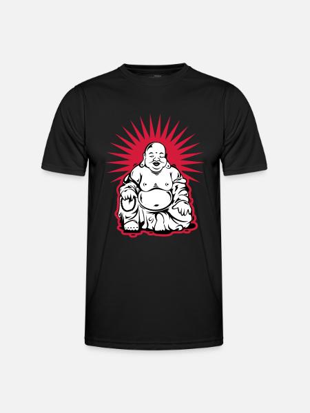 buddha - Männer Funktions-T-Shirt - Schwarz