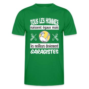 les meilleurs deviennent garagistes - T-shirt sport Homme - vert - Devant - AI Model Male 178 dark (178cm)
