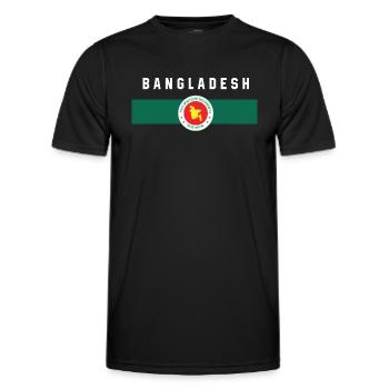 Bangladesch - Fahne und Wappen - Männer Funktions-T-Shirt - Schwarz - Vorne - AI Model Male 178 dark (178cm)