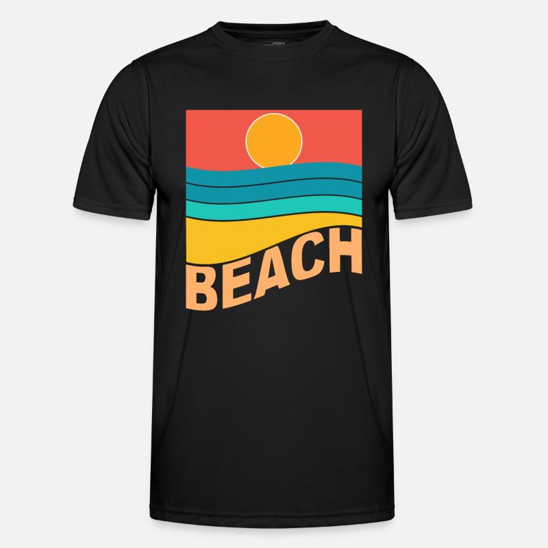 Beach sunset sea Men's Functional T-Shirt