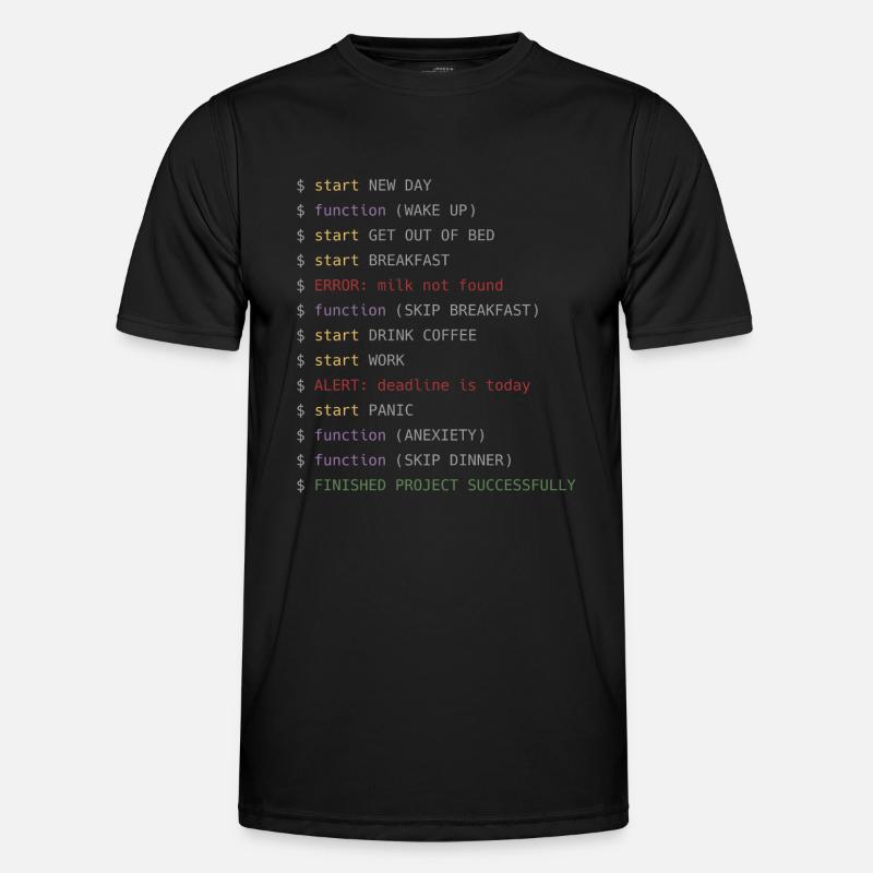 Developer's live - Men's Functional T-Shirt - black