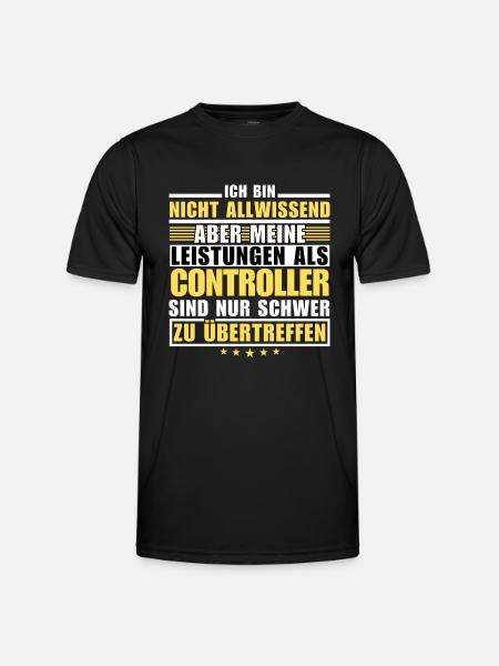 Unübertroffene Leistung als Controller - Männer Funktions-T-Shirt - Schwarz
