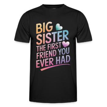 Sister Sibling Family - Men's Functional T-Shirt - black - Front - AI Model Male 178 dark (178cm)
