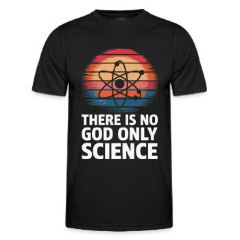 Atheism, Atheist, Anti-Religion, Agnostic - Men's Functional T-Shirt - black - Front - AI Model Male 178 dark (178cm)