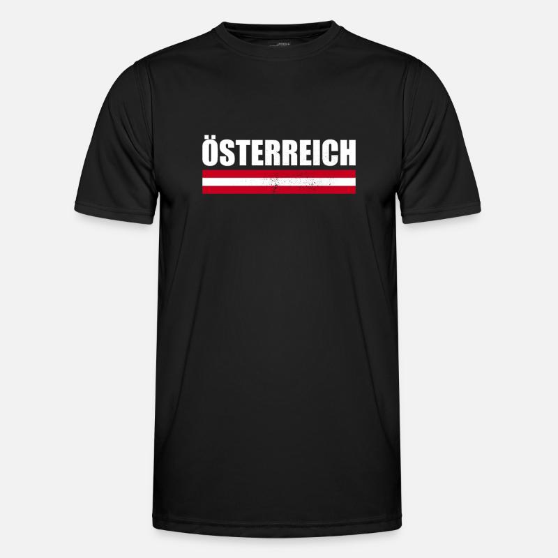 Austria Austrian flag Austrian - Men's Functional T-Shirt - black
