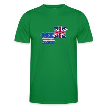 Cap-Vert Drapeau du Royaume-Uni Cap-Vert britannique - T-shirt sport Homme - vert - Devant - AI Model Male 178 dark (178cm)