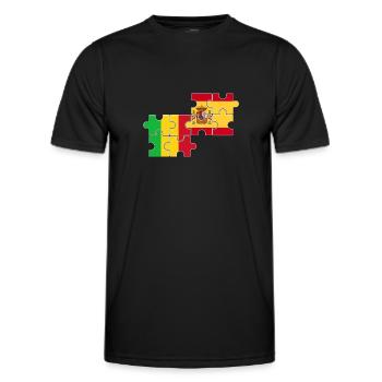 Mali Espagne Drapeau Espagnol Malien - T-shirt sport Homme - noir - Devant - AI Model Male 178 dark (178cm)