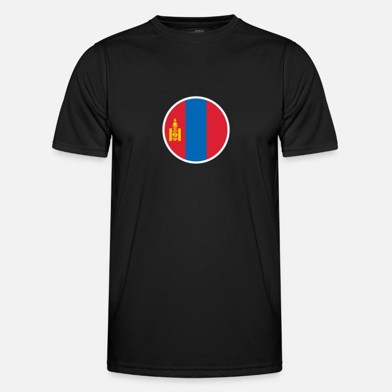 Mongolei Mongolische Flagge Mongole - Männer Funktions-T-Shirt - Schwarz