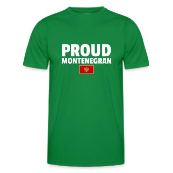 Proud Montenegran Montenegro Flagge Montenegriner - Männer Funktions-T-Shirt - Kelly Green - Vorne - AI Model Male 178 dark (178cm)