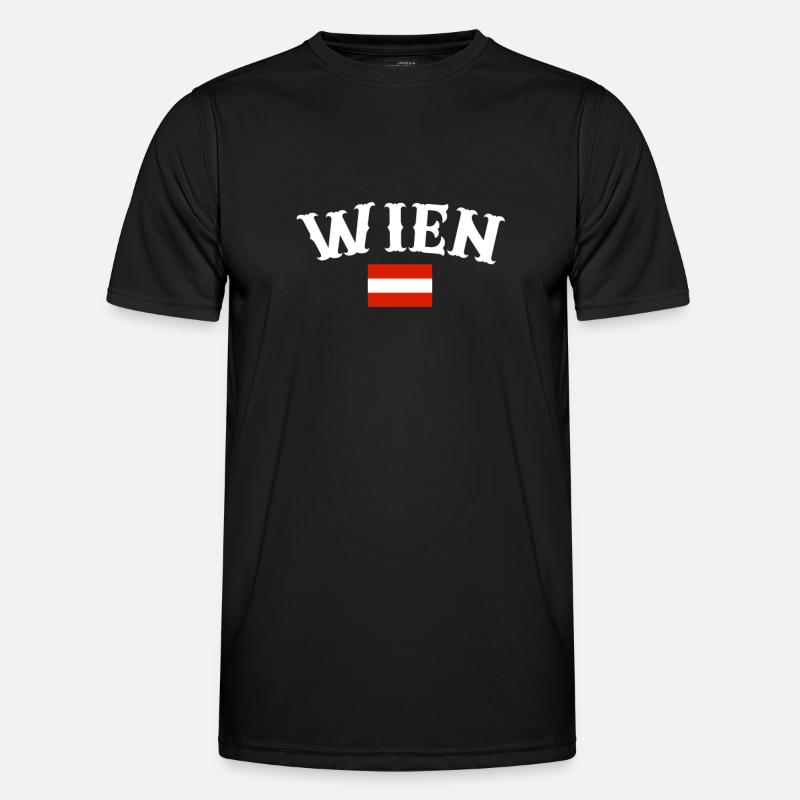 Vienna Austria Flag Austrian - Men's Functional T-Shirt - black