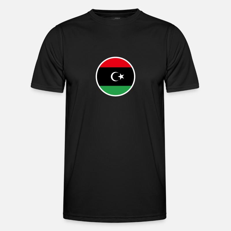 Libyen Libysche Flagge Libyer - Männer Funktions-T-Shirt - Schwarz