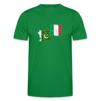 Pakistan Italy Vintage Flag Pakistani - Men's Functional T-Shirt - kelly green - Front - AI Model Male 178 dark (178cm)