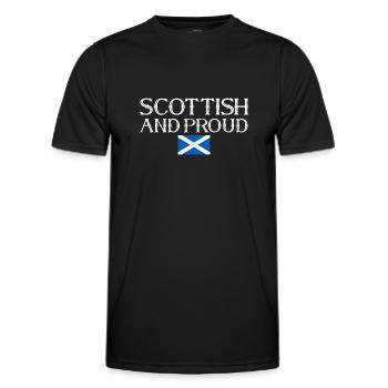 Drapeau écossais et fier de l’Écosse écossais - T-shirt sport Homme - noir - Devant - AI Model Male 178 dark (178cm)