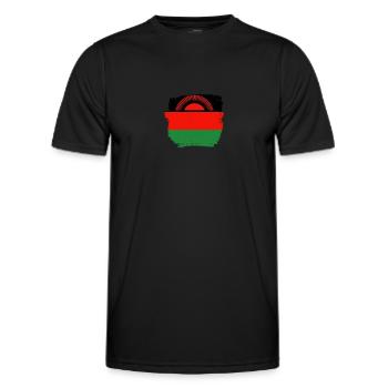Malawi Vintage drapeau malawite Malawien - T-shirt sport Homme - noir - Devant - AI Model Male 178 dark (178cm)