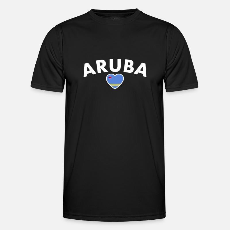 Aruba Aruban Flag Arubans - Men's Functional T-Shirt - black