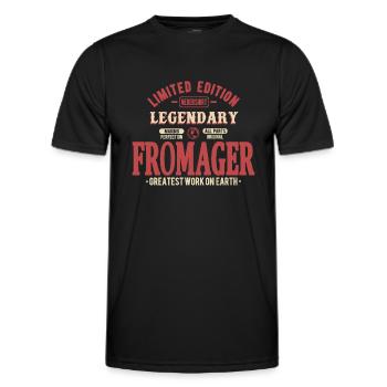Fromager - T-shirt sport Homme - noir - Devant - AI Model Male 178 dark (178cm)