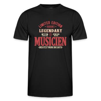 Musicien - T-shirt sport Homme - noir - Devant - AI Model Male 178 dark (178cm)