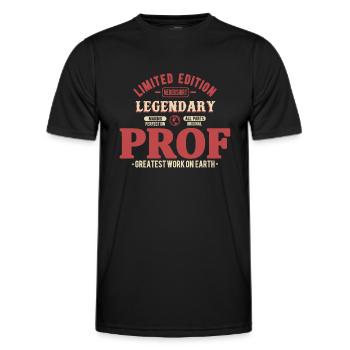 Prof - T-shirt sport Homme - noir - Devant - AI Model Male 178 dark (178cm)