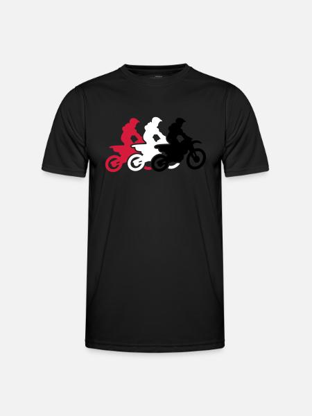 motocross - Men's Functional T-Shirt - black