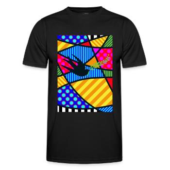 Lucky Swallow - Men's Functional T-Shirt - black - Front - AI Model Male 178 dark (178cm)