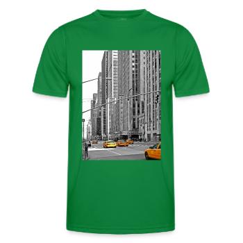 NYC Yellow Cabs Radio City - Men's Functional T-Shirt - kelly green - Front - AI Model Male 178 dark (178cm)