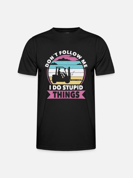 Do not follow Forklifts - Men's Functional T-Shirt - black