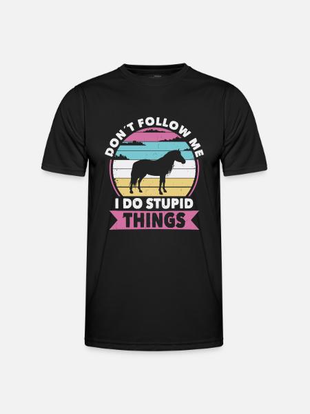 Don t follow me horse riding - Men's Functional T-Shirt - black