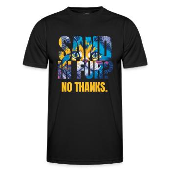 Colourful Splash Art Cat Design - Men's Functional T-Shirt - black - Front - AI Model Male 178 dark (178cm)