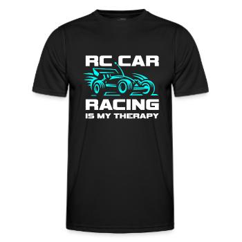 Conduire une voiture miniature est mon buggy radiocommandé - T-shirt sport Homme - noir - Devant - AI Model Male 178 dark (178cm)